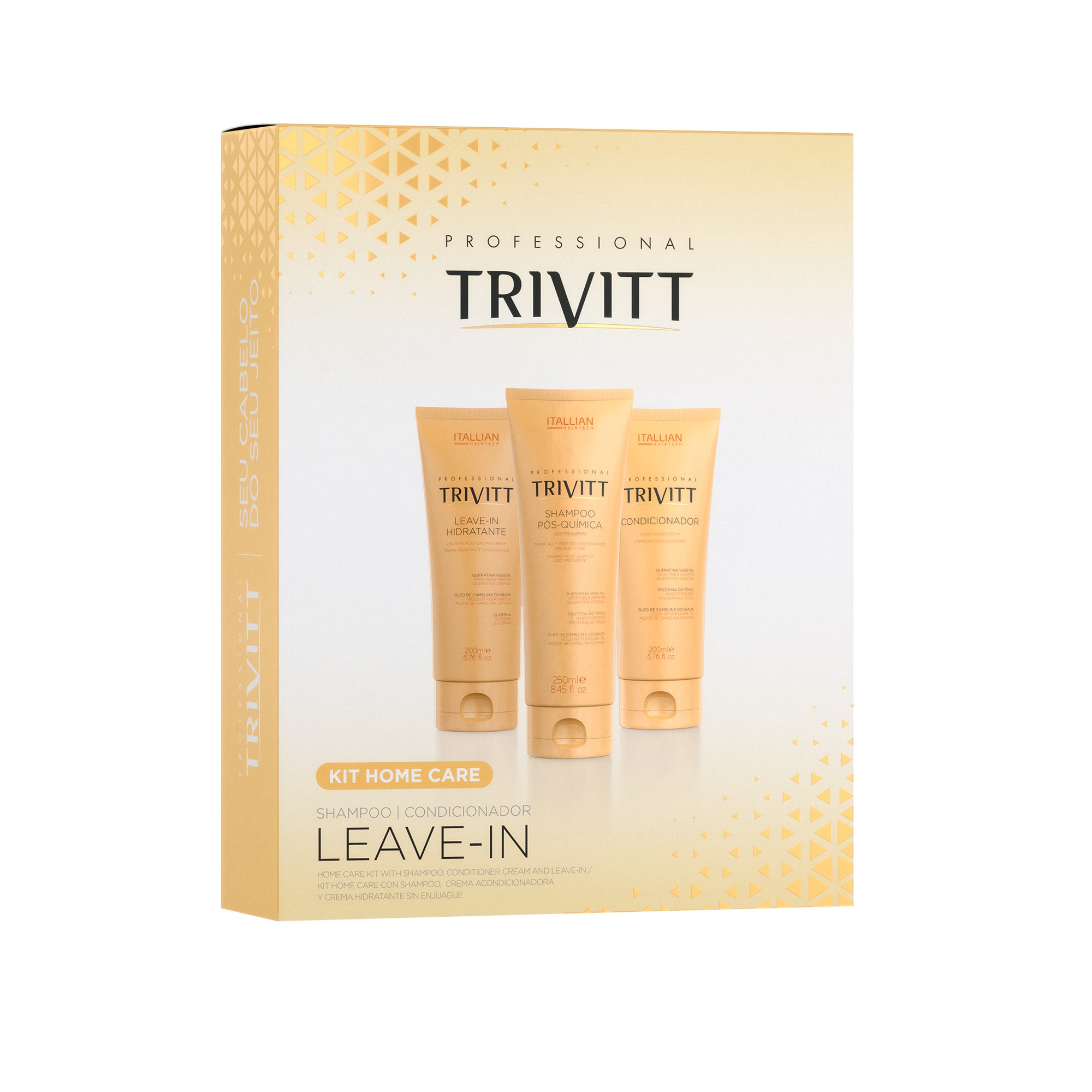 Kit Home Care Trivitt - Shampoo, Condicionador e Leave-in