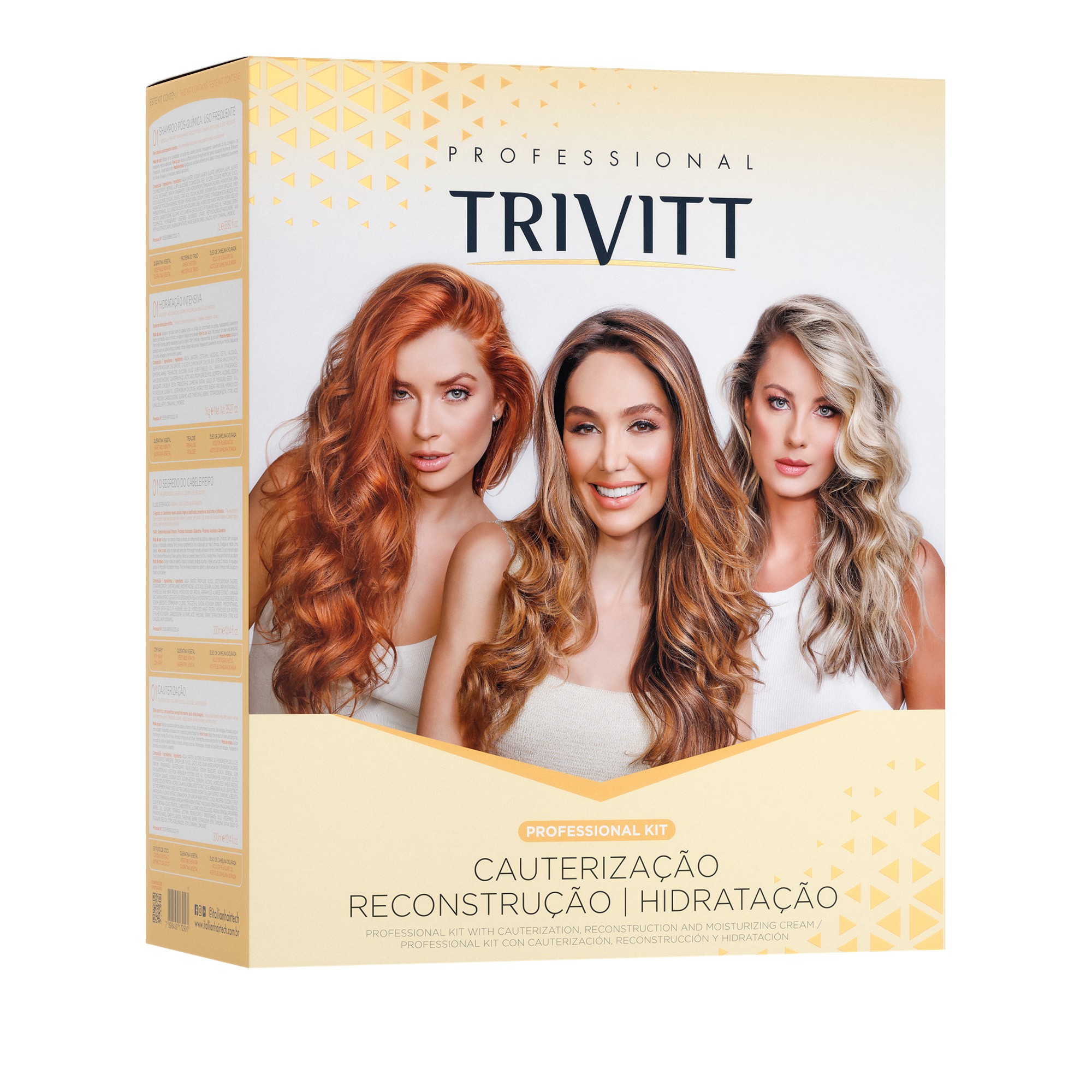 Kit Profissional Trivitt - Cauterização, Reconstrução e Hidratação
