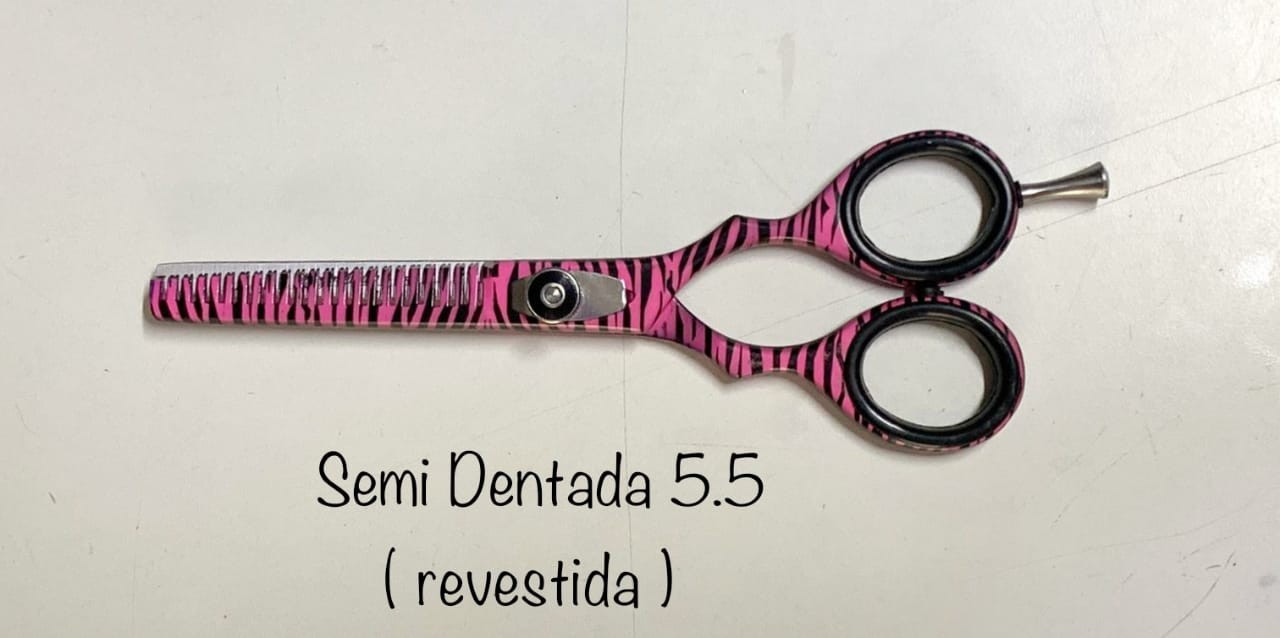Tesoura Semi Dentada 5.5 Revestida