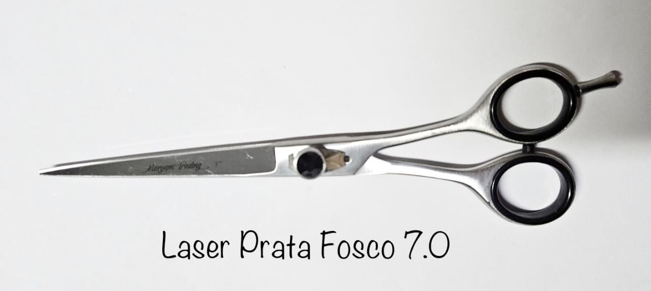 Tesoura Profissional Laser Prata Fosco 7.0