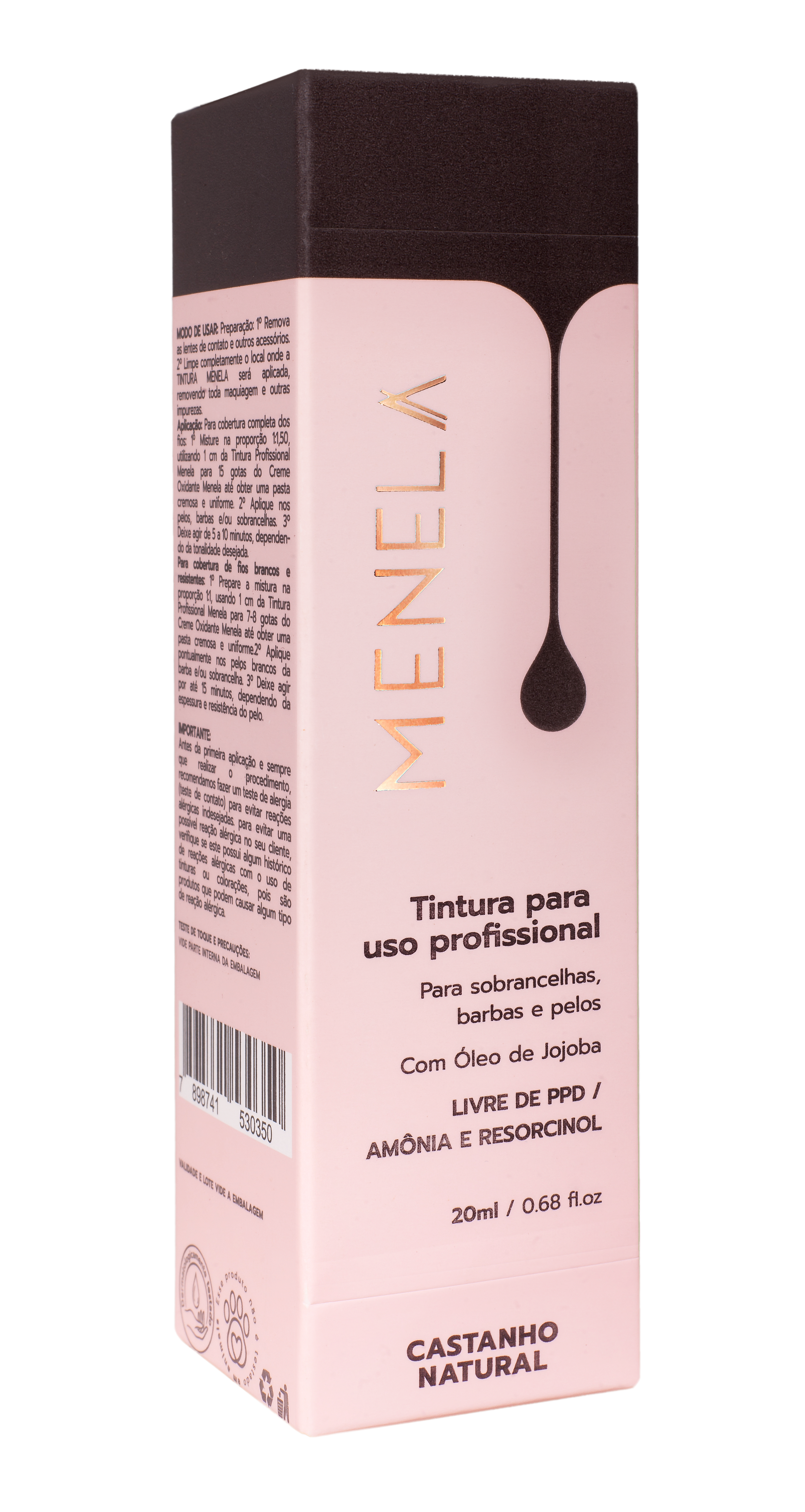 Tintura Profissional Menela Castanho Natural