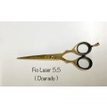 Tesoura Profissional Fio Laser 5.5" Dourada