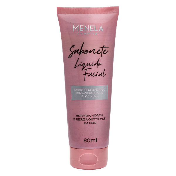 Sabonete Líquido Facial Menela - Ácido Hialurônico, Aloe Vera e Pró-Vitamina B5 - 80ml