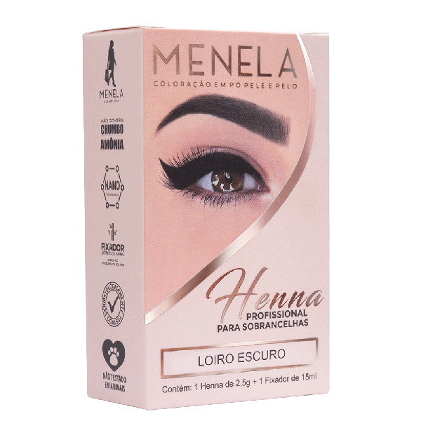 Henna Profissional para Sobrancelhas Menela - Loiro Escuro