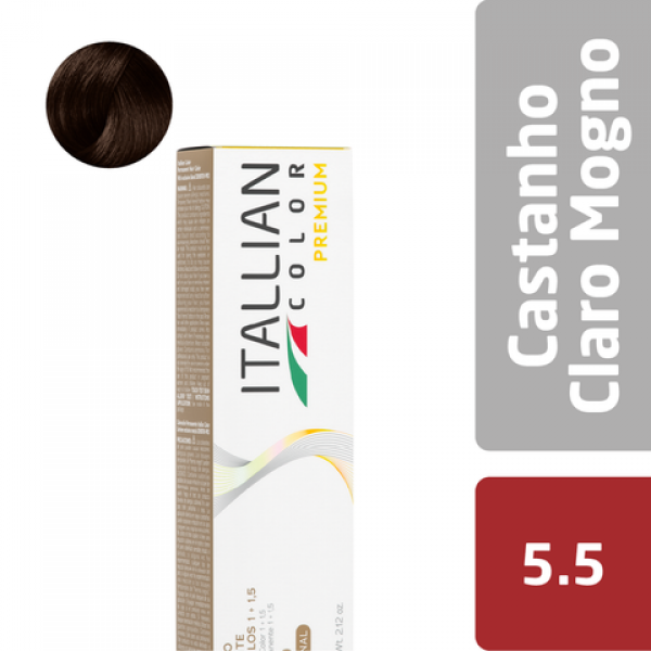 Tintura Itallian Color Premium 5.5 Castanho Claro Mogno