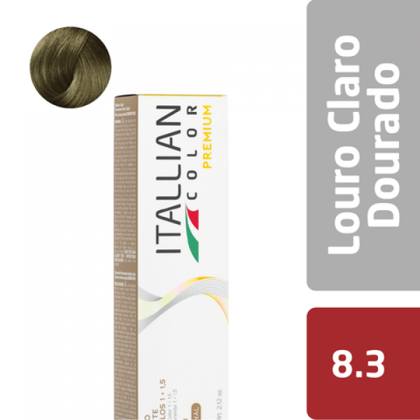 Tintura Itallian color premium 60g louro claro dourado 8.3