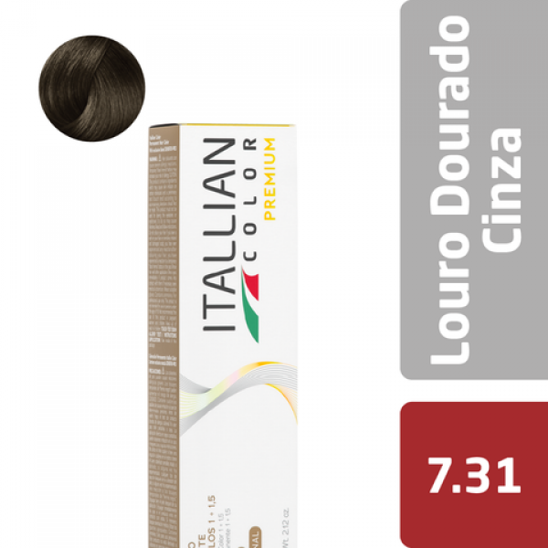 Tintura Itallian Color Premium 7.31 Louro Dourado Cinza
