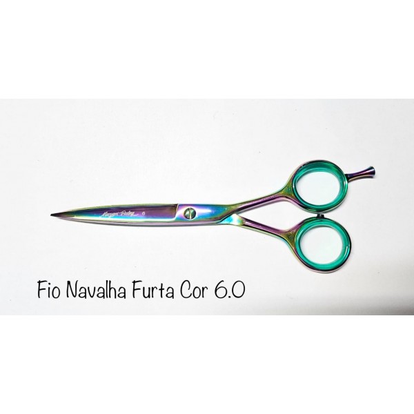 Tesoura Profissional Fio Navalha Furta Cor 6.0