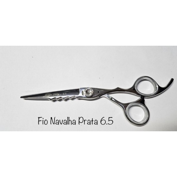 Tesoura Fio Navalha Prata 6.5