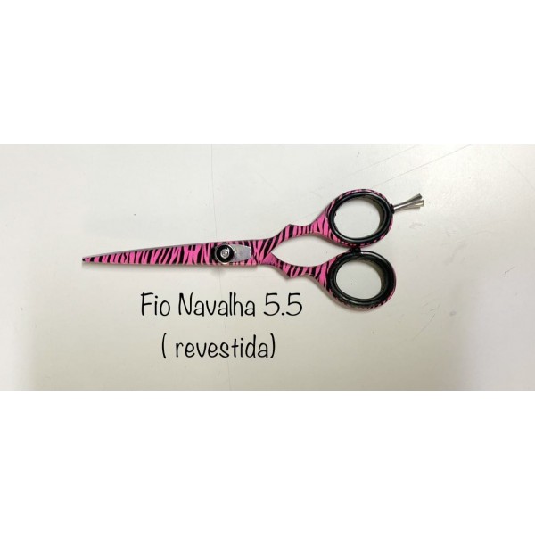 Tesoura Fio Navalha 5.5 Revestida Zebra