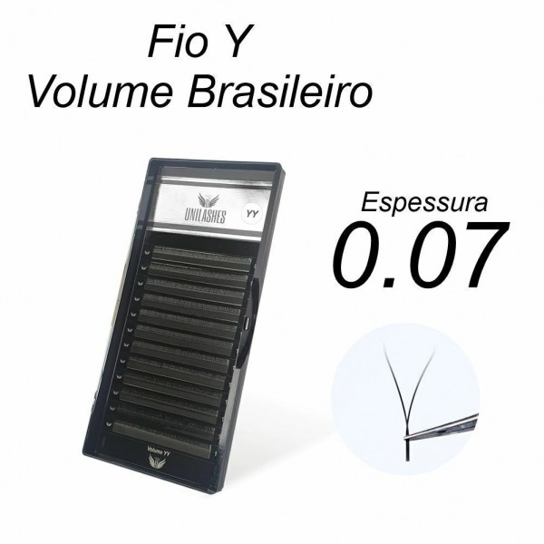 Cílios Fio Yy Volume Brasileiro Unilashes - 0,07D - 9mm