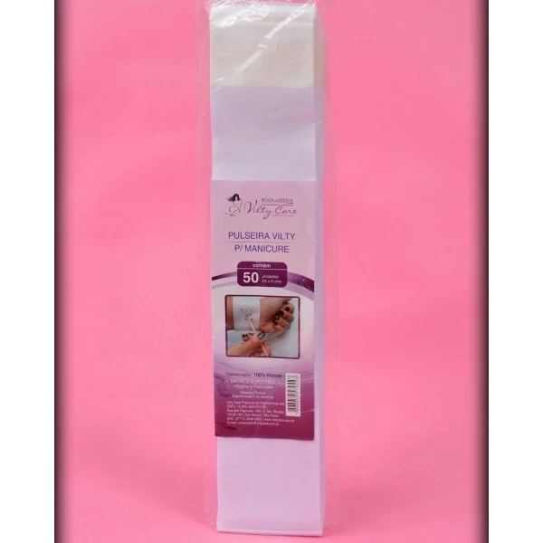 Pulseira Vilty para Manicure - Pacote com 50 Unidades