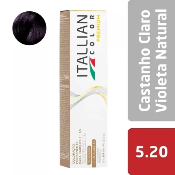 Tintura Italiana Castanho Claro Violeta Natural 5.20