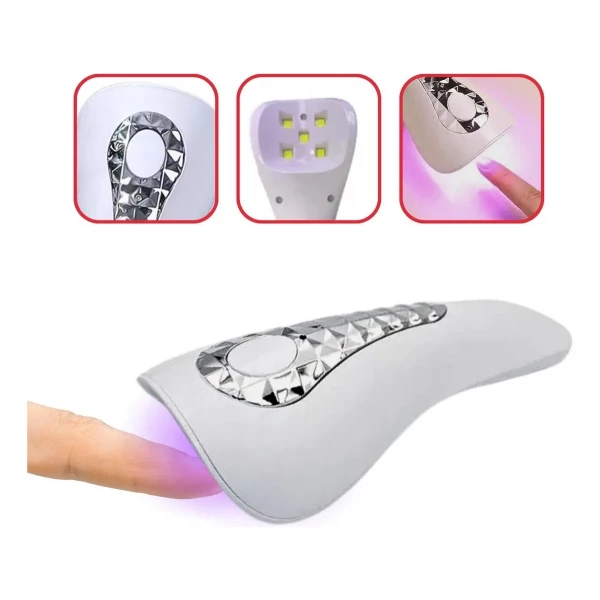 Mini Cabine de Led UV Portátil para Secagem de Unhas Gel