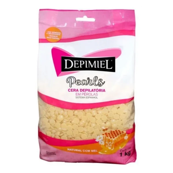 Cera Depilatória em Pérolas Depimiel Natural com Mel