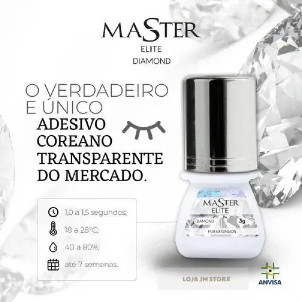 Cola Master Elite Diamond para Extensão de Cílios 3g