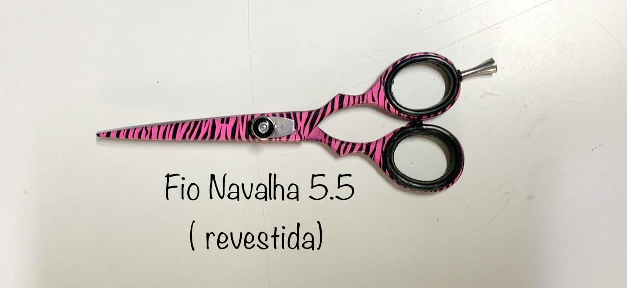 Tesoura Fio Navalha 5.5 Revestida Zebra