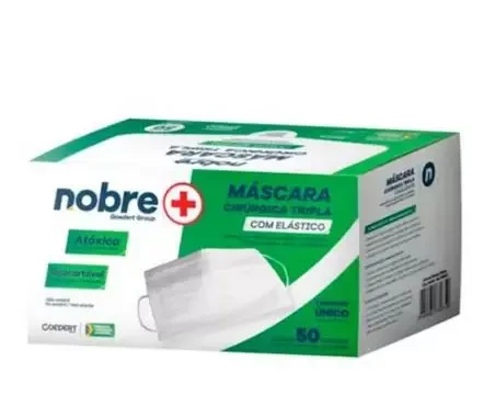 Máscara Cirúrgica Descartável Tripla Nobre - 50 Unidades