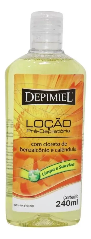 Loção Pré-Depilatória Depimiel com Cloreto de Benzalcônio e Calêndula 240ml