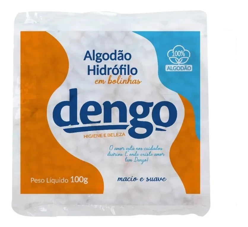Algodão Hidrófilo em Bolinhas 100g Dengo