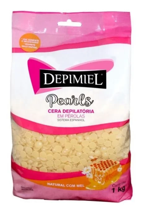 Cera Depilatória em Pérolas Depimiel Natural com Mel