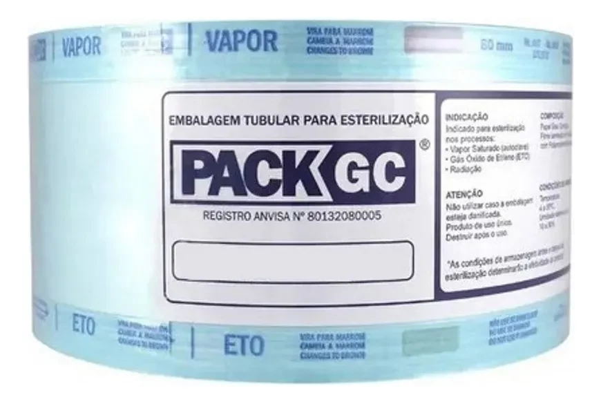 Embalagem  Rolo para Esterilização PACK GC 90mm x 100m