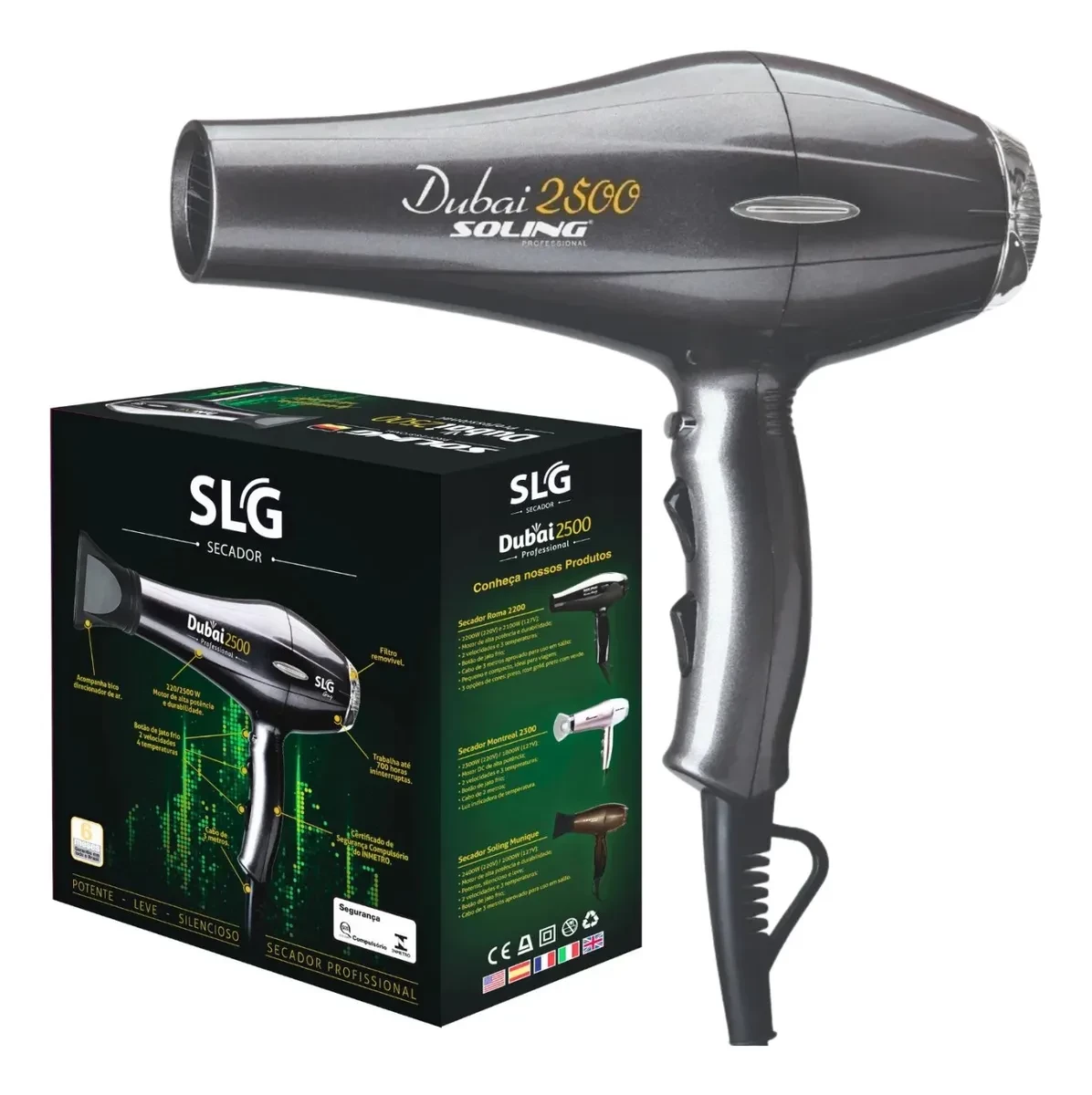 Secador de Cabelo SLG Dubai 2500