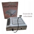 Coletor de Pó para Unhas 80W com Controle de Velocidade