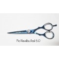 Tesoura Profissional Fio Navalha Azul 6.0